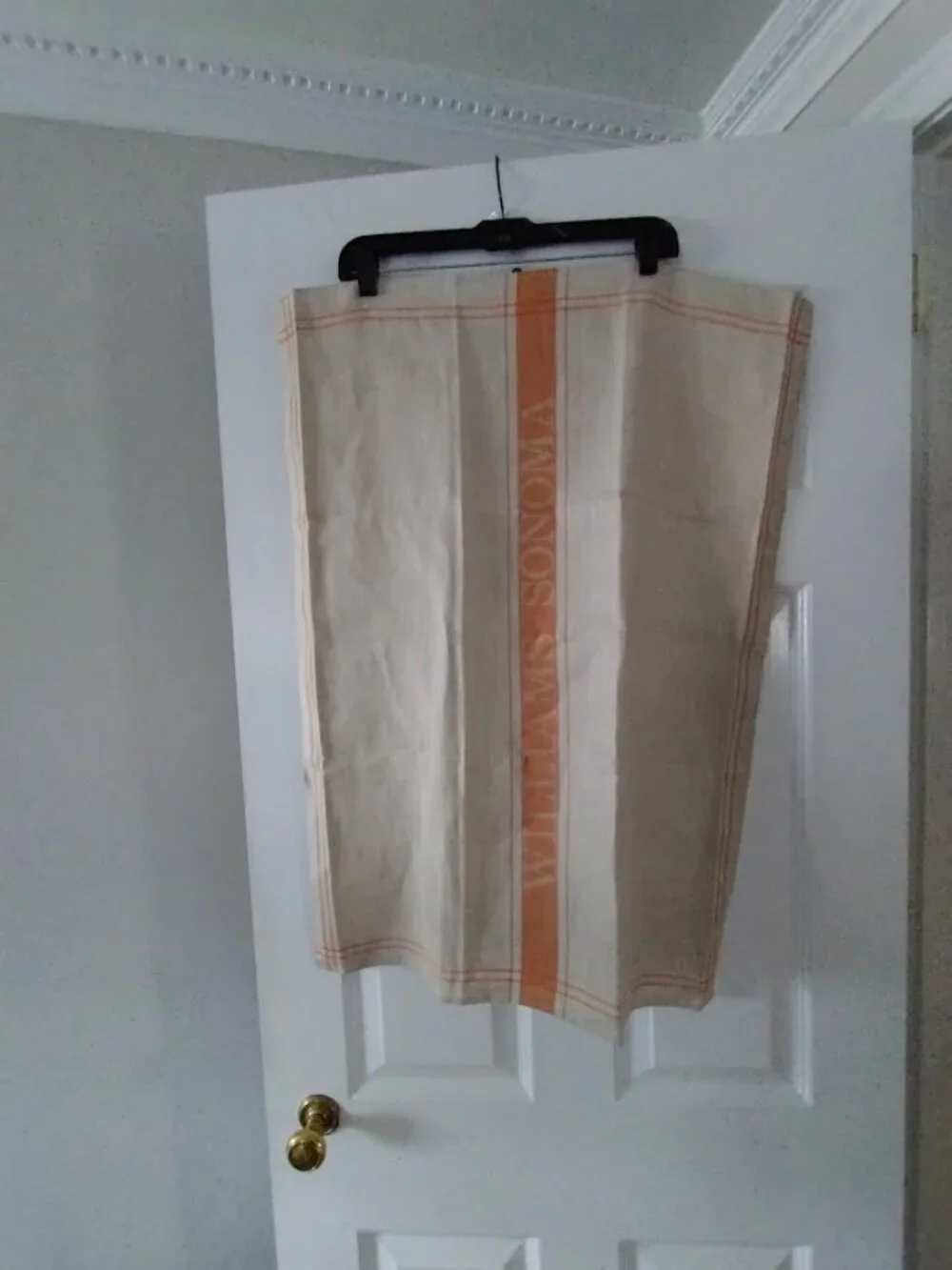 VTG New Williams Sonoma Jacquard Towel 100% Linen Old Production 31” x 24”